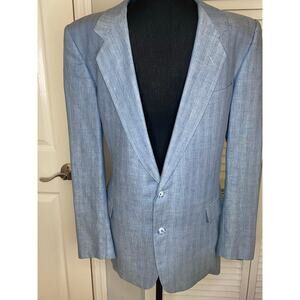 Vintage Ted Lapidus Light Blue Linen suit 1960s‎ Wide leg Paris Diffusion
